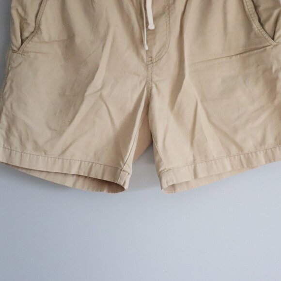 J. Crew Mens Tan S Cotton Dock Flat Front Pull On Elastic Comfy Outdoor Shorts - Picture 7 of 9